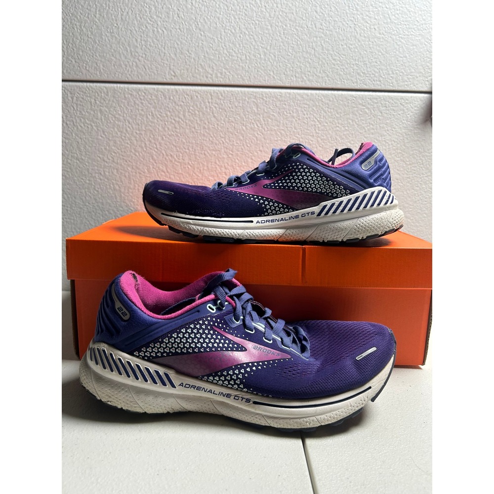 Brooks Adrenaline GTS 22 Deep Cobalt Fuchsia Mens 8.5 Womens 10 #2961
